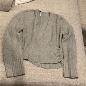 Free People Cross Front Sweater